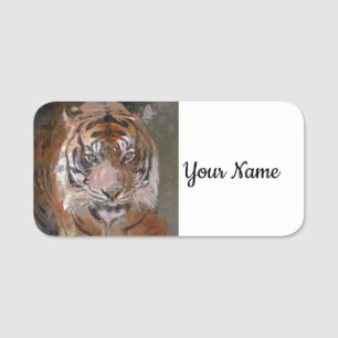 Porte-nom Peinture folle - tigre