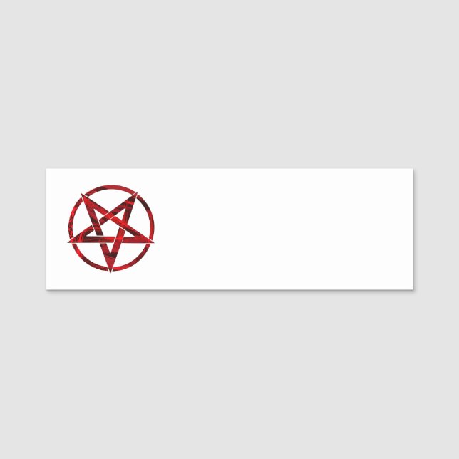 Porte-nom Pentagramme du Diable Rouge (Devant)