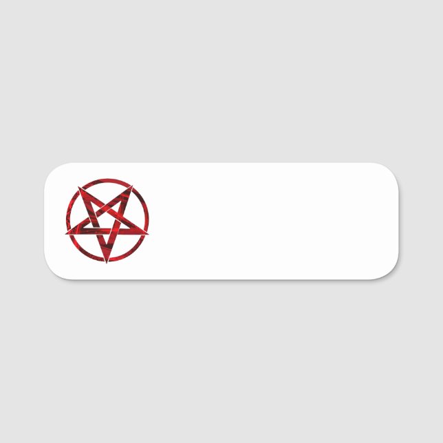 Porte-nom Pentagramme du Diable Rouge (Devant)