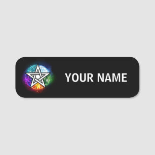 Porte-nom pentagramme du Wiccan