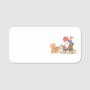 Porte-nom Père Noël avec Sleigh, Dons et Reindeer