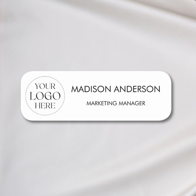Porte-nom Personalized Name Company Business Logo Minimalist (In situ)