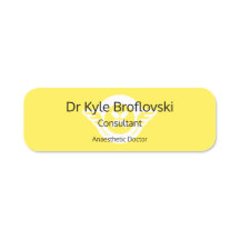 Personnalisable Bonjour mon nom est Dr.