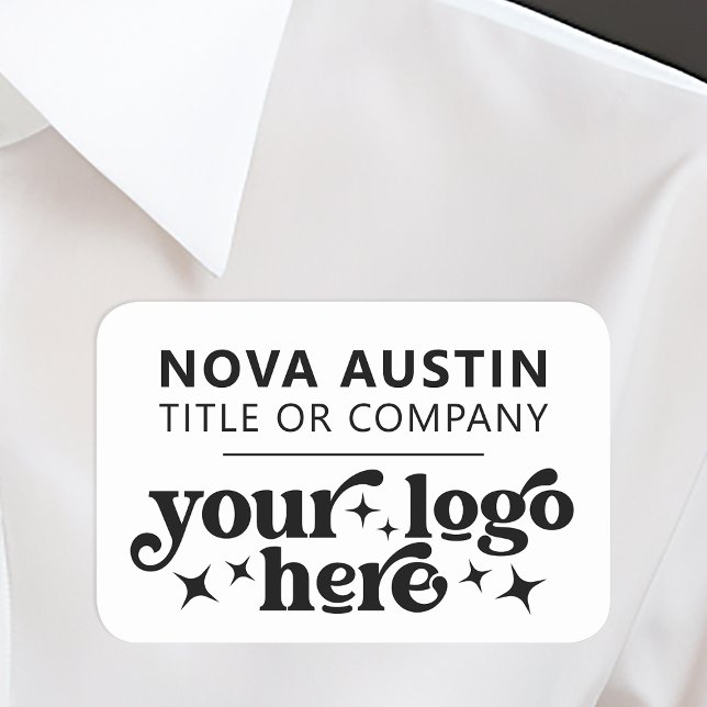 Porte-nom Personnalisé Avec Logo Entreprise Employé Grand (Créateur téléchargé)