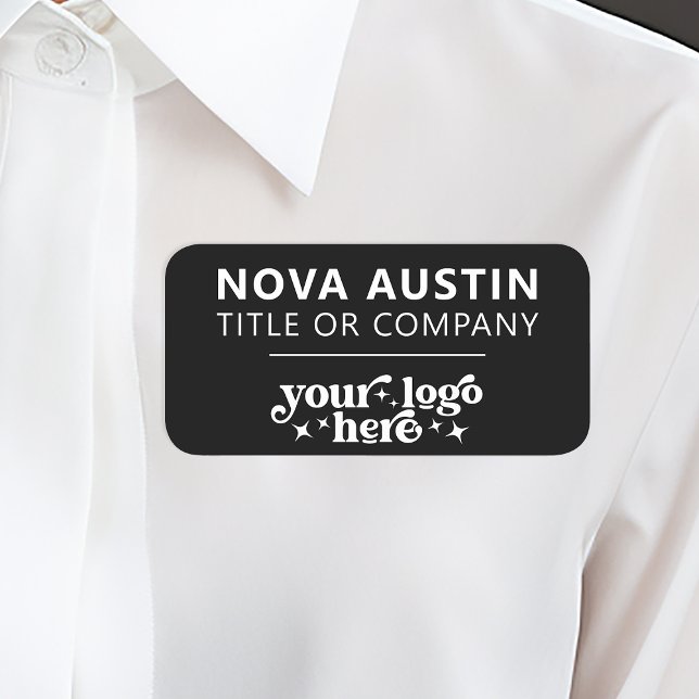 Porte-nom Personnalisé Avec Logo Entreprise Employé Magnétiq (Créateur téléchargé)