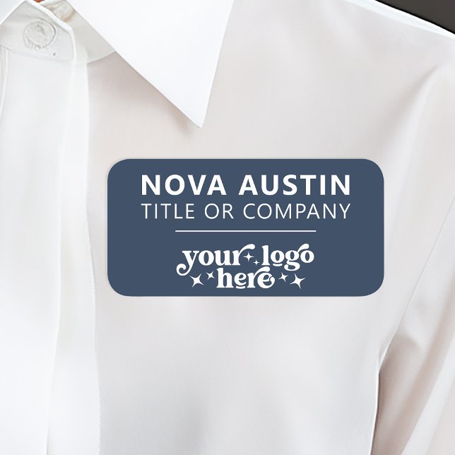 Porte-nom Personnalisé Avec Logo Entreprise Employé Magnétiq (Créateur téléchargé)