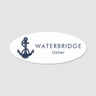 Porte-nom Personnalisé pour l'équipage Bateau Ancre Nautione