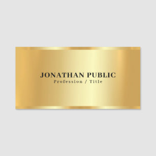 Porte-nom Personnalisé Professionnel Élégant tendance Or gla