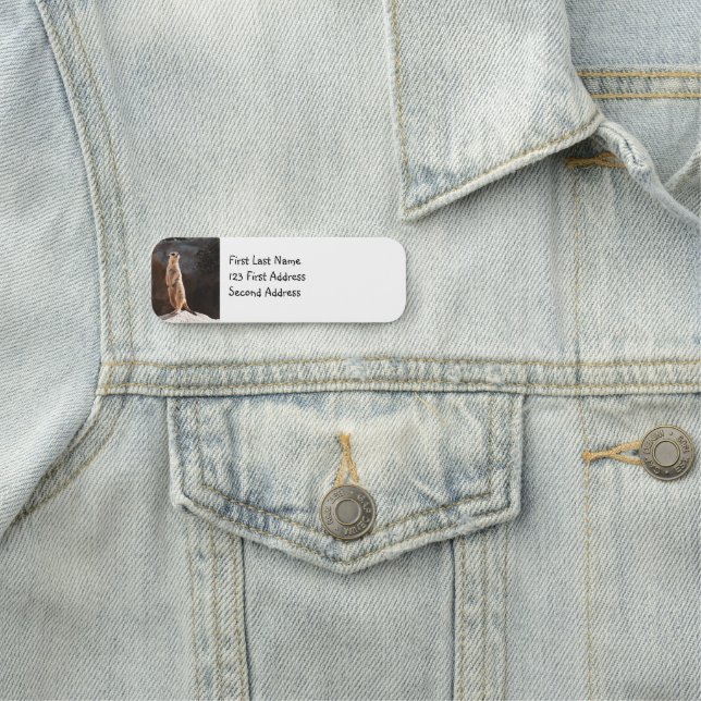 Porte-nom Personnaliser ce Meercat Animaux Animaux (En situation)