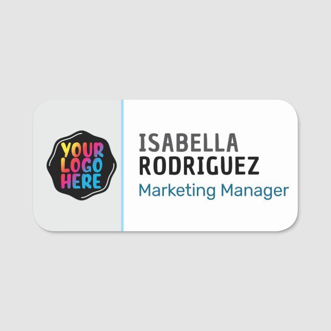 Porte-nom Personnel de l'entreprise magnétique Personnaliser (Devant)