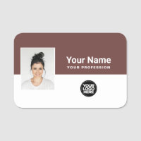 Photo personnalisée de l'employé, logo, profession