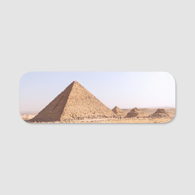 Porte-nom Photographie des pyramides de Gizeh (Devant)