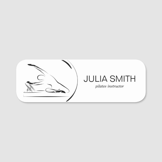 Porte-nom Pilates Mermaid sur le réformateur (Devant)