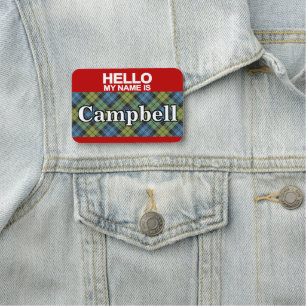 Porte-nom Plaid de tartan de famille de Campbell d'écossais