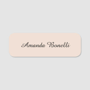 Porte-nom Plaine rose Champagne Simple Minimaliste Moderne