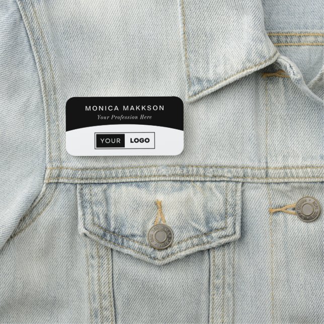 Porte-nom Plastic Name Tag Magnetic  (En situation)