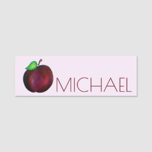 Porte-nom Plum Purple Fruit frais Épicerie d'été Greenmarket