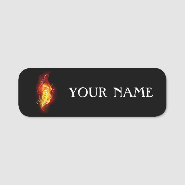 Porte-nom Plumes de paquetage de feu (Devant)