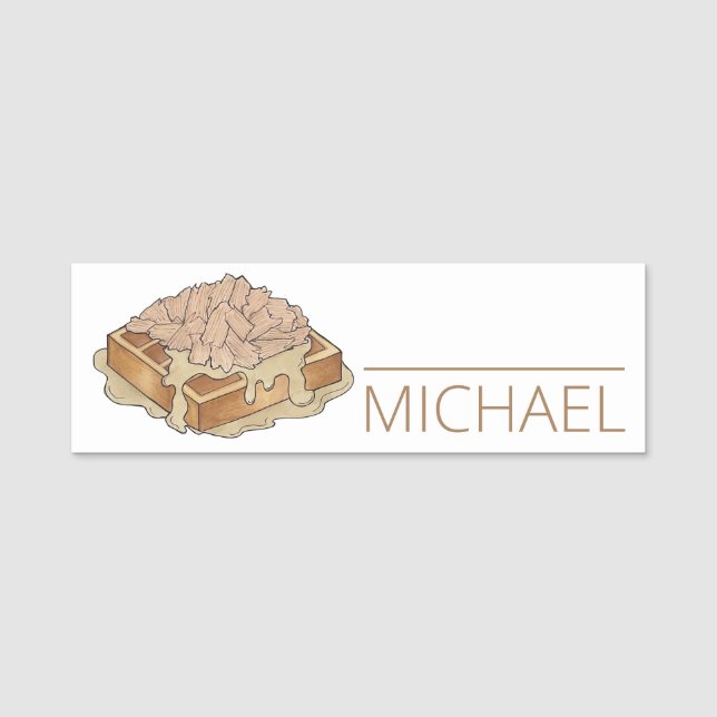 Porte-nom Poulet et gaufres Pennsylvanie Dutch Amish Food (Devant)