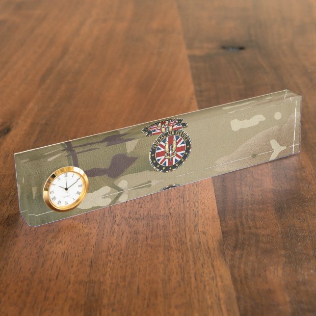 Porte-nom Pour Bureau [110] Insigne du Special Air Service (SAS) [3D] (Taille)