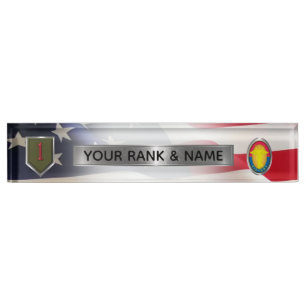Porte-nom Pour Bureau 1re division d'infanterie - 1re DI
