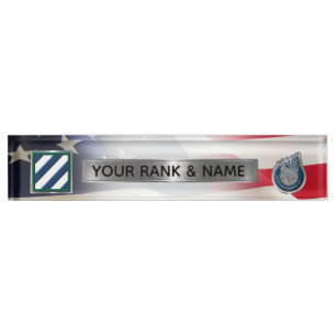 Porte-nom Pour Bureau 3e division d'infanterie - 3e ID