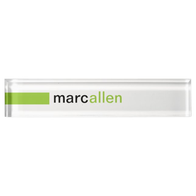 Porte-nom Pour Bureau 519 modernes faits sur commande (GT) (Devant)