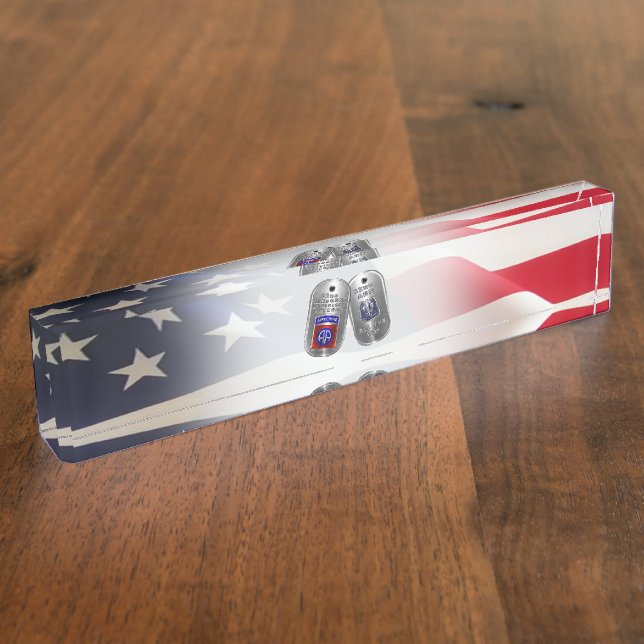 Porte-nom Pour Bureau 82nd Airborne Division  (Taille)