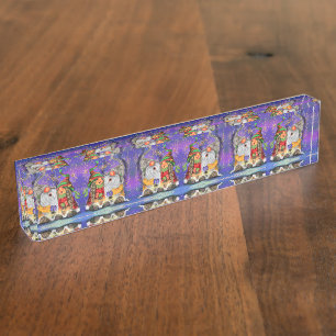 Porte-nom Pour Bureau Accessoires de bureau de Noël Gnome Cute