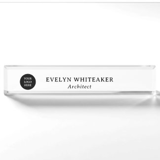 Porte-nom Pour Bureau Acrylique minimaliste simple formel