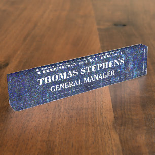 Porte-nom Pour Bureau Acrylique personnalisée