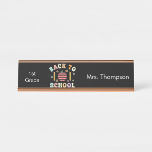 Porte-nom Pour Bureau Adorable personnalisé Retour à l'école