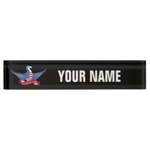 Porte-nom Pour Bureau aigle américain