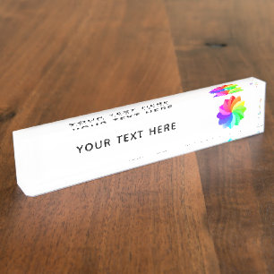 Porte-nom Pour Bureau Ajoutez votre logo personnalisé