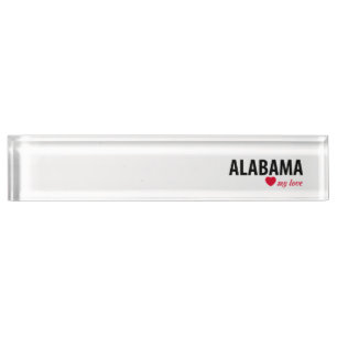 Porte-nom Pour Bureau Alabama mon amour