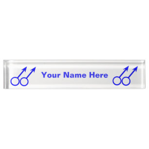 Porte-nom Pour Bureau Amateurs de gays Custom Desk