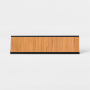 Porte-nom Pour Bureau Amber Bamboo Grain