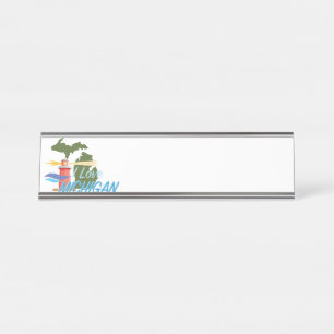 Porte-nom Pour Bureau Amour Michigan