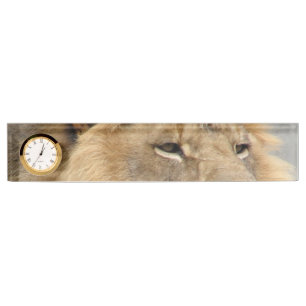 Porte-nom Pour Bureau Amoureux de l'art du lion