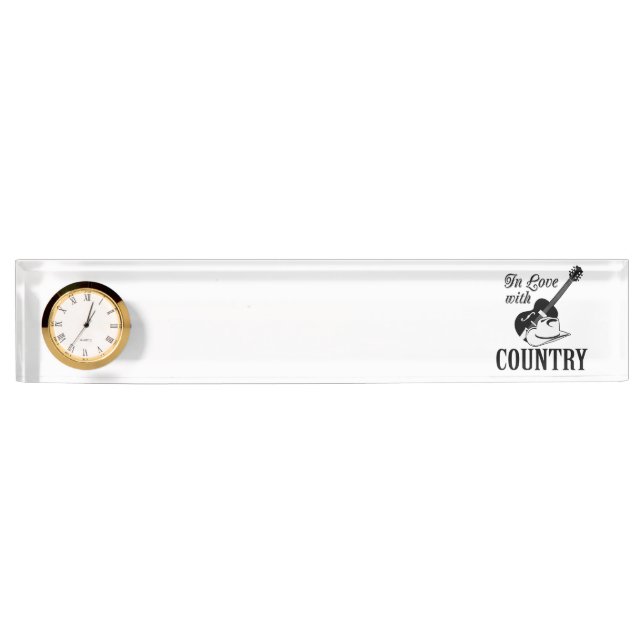 Porte-nom Pour Bureau Amoureux du pays (Devant)