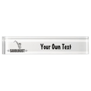 Porte-nom Pour Bureau Amoureux du saxophone