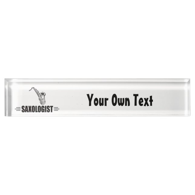 Porte-nom Pour Bureau Amoureux du saxophone (Devant)