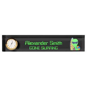 Porte-nom Pour Bureau Amusement étranger surfant allé drôle de bureau