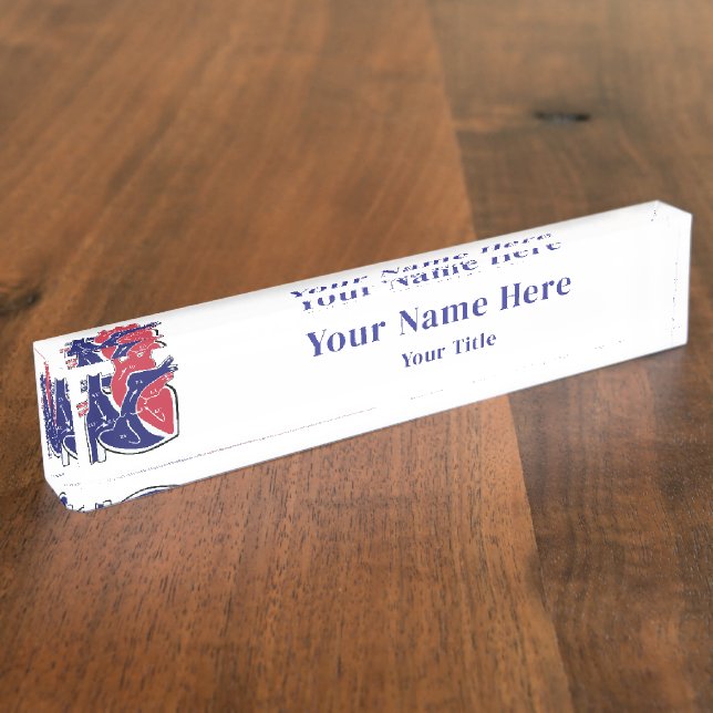 Porte-nom Pour Bureau Anatomie du cœur- (Taille)
