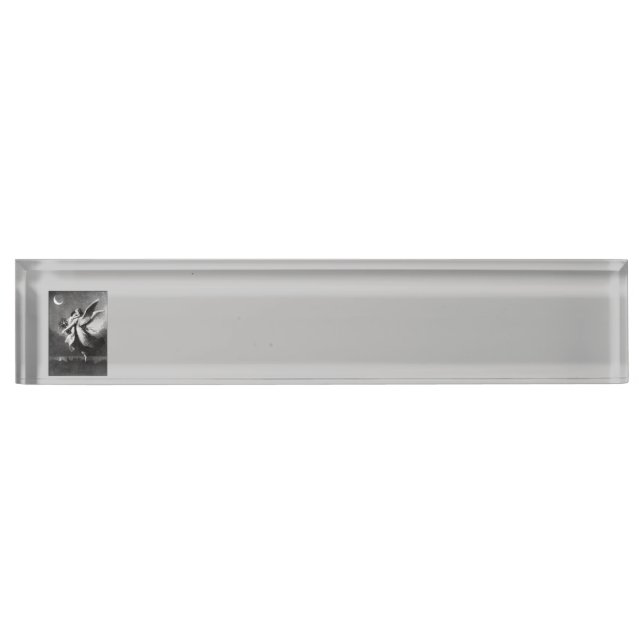 Porte-nom Pour Bureau Ange Gardien La Nuit  (Devant)