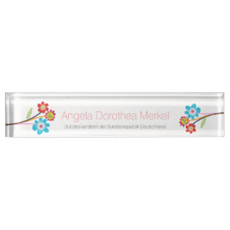 Porte-nom Pour Bureau Angela Merkel