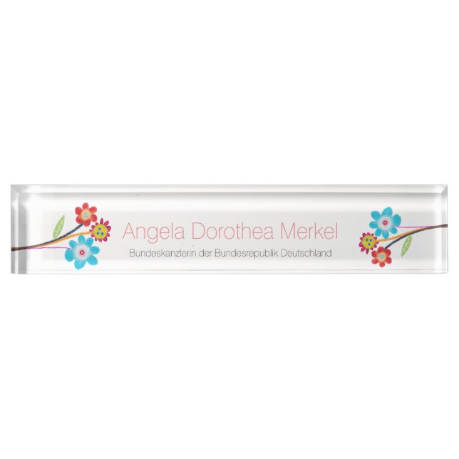 Porte-nom Pour Bureau Angela Merkel (Devant)