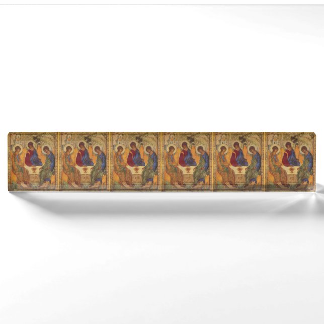 Porte-nom Pour Bureau Anges de la Trinité à Mamré  (Devant)