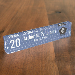 Porte-nom Pour Bureau Anniversaire d'étape importante des employés 20