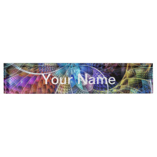 Porte-nom Pour Bureau Apophyse Abstraite Fractale X + votre texte